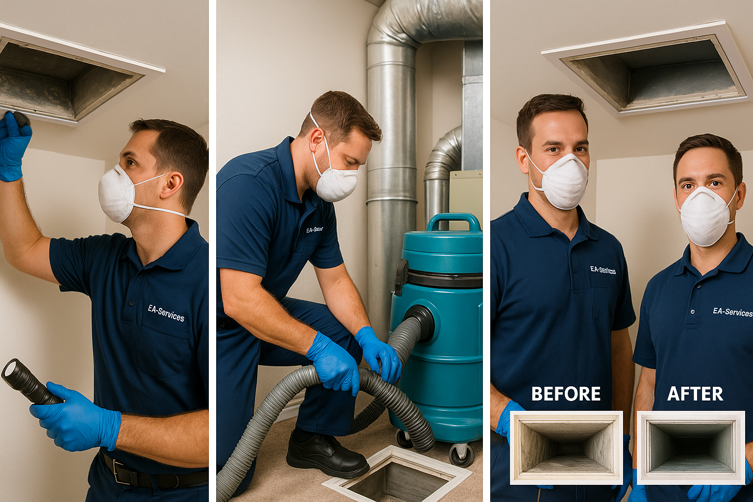 Professional air duct cleaning process in Rio Rancho